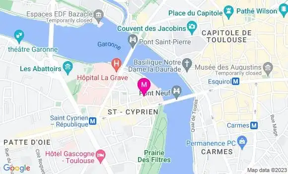 Localisation Restaurant  Le Café de Toulouse