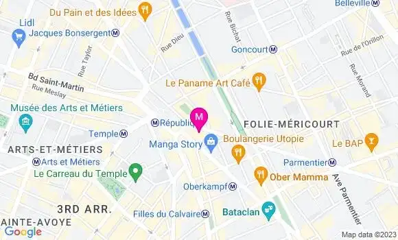 Localisation Restaurant Coréen Bong