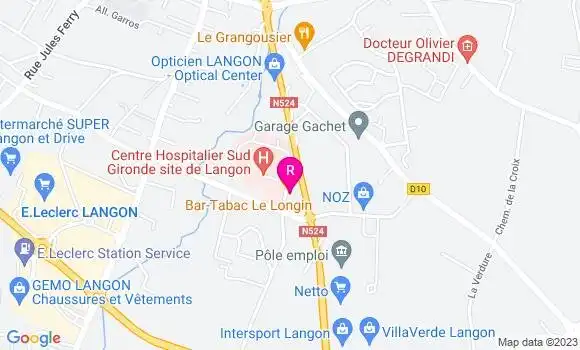 Localisation Restaurant Bar Le Longin