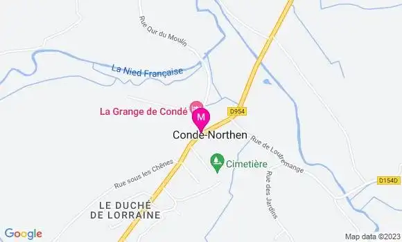 Localisation Restaurant  La Grange de Condé