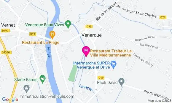 Localisation Restaurant  La Villa Méditerranéenne