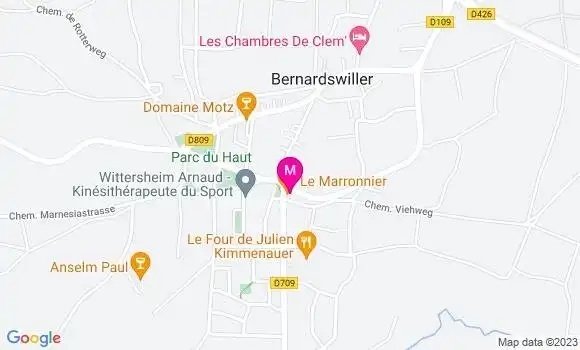Localisation Restaurant Alsacien Le Marronnier