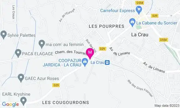Localisation Restaurant Bar Bar de la Gare