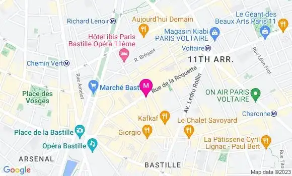 Localisation Bistrot des Familles