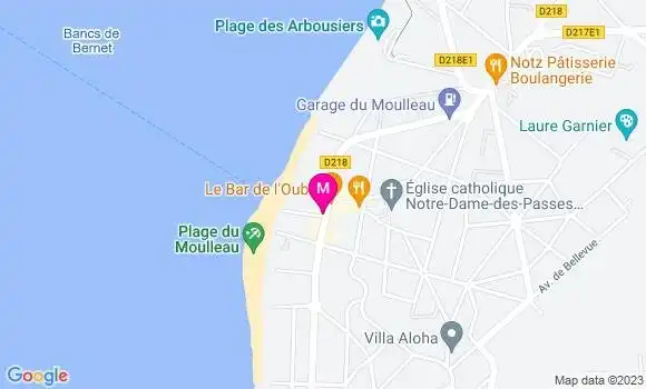 Localisation Restaurant  Le Royal Moulleau