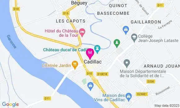 Localisation Restaurant  La Bastide des Vignes