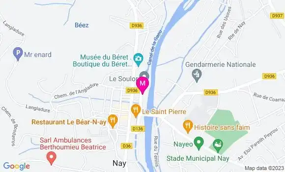 Localisation Restaurant  La Mie de Pain