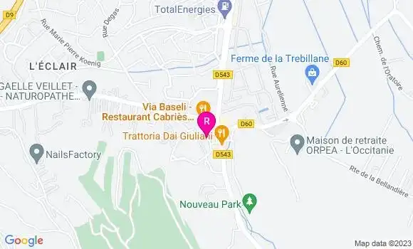 Localisation Pizzeria La Réserve