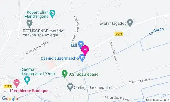 Localisation Casino Supermarché