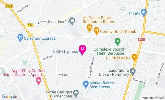 Localisation Esso Express