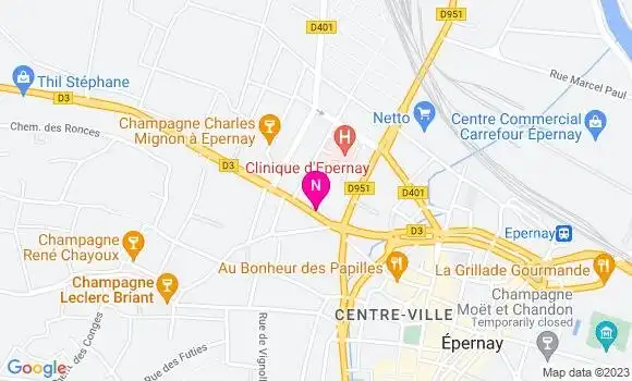 Localisation Esso Express