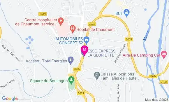 Localisation Esso Express