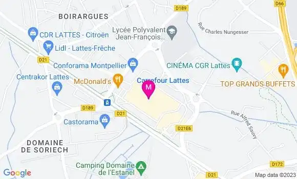 Localisation Station Carrefour