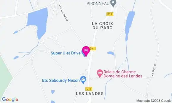 Localisation Super U Nexon