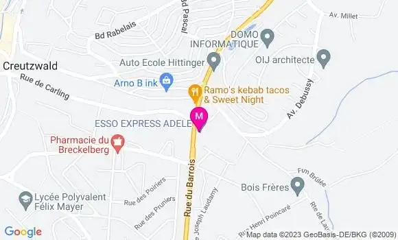 Localisation Esso Express