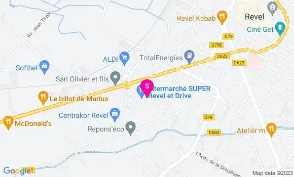 Localisation Intermarché Station