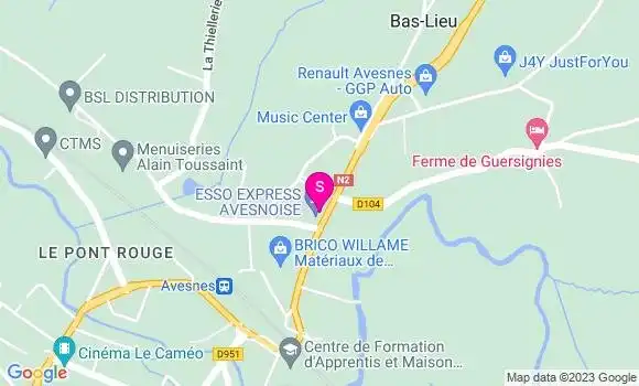 Localisation Esso Express