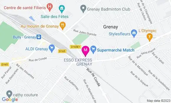 Localisation Esso Express
