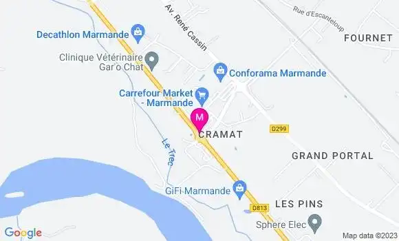 Localisation Carrefour Market