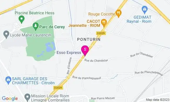 Localisation Esso Express