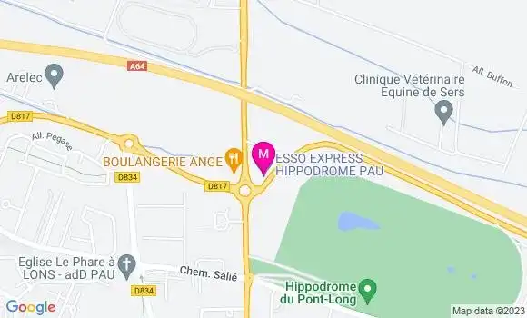 Localisation Esso Express