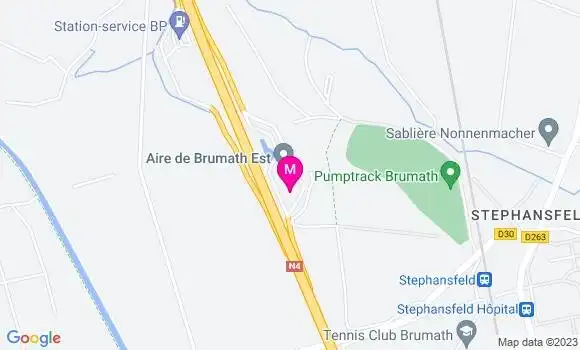 Localisation Aire de Brumath Est