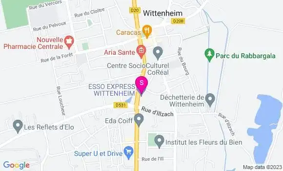 Localisation Esso Express