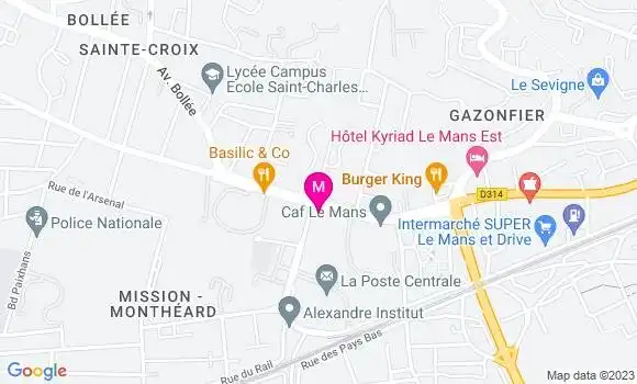 Localisation Relais le Mans Bollée