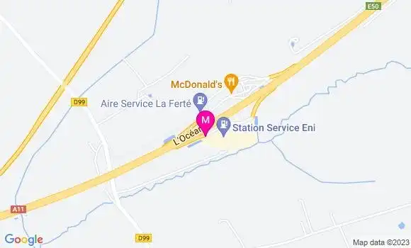 Localisation Aire de Villaines la Gonais
