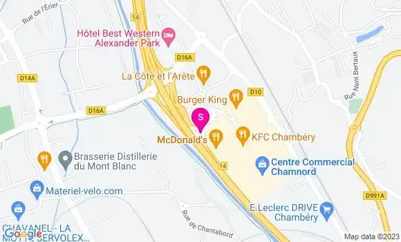 Localisation Relais le Bourget