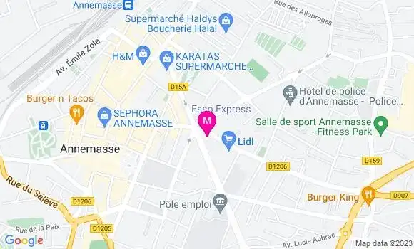 Localisation Esso Express