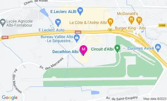 Localisation Station Leclerc
