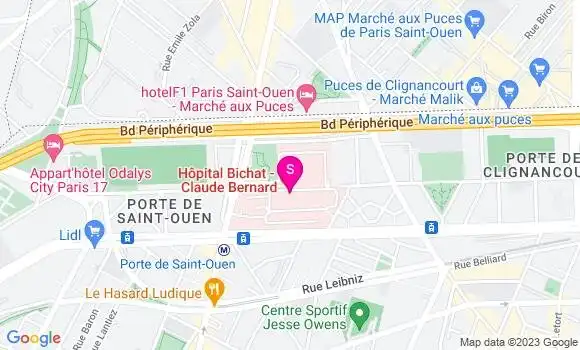 Localisation Relais Saint Ouen Bichat