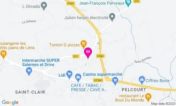 Localisation Station de la Baume