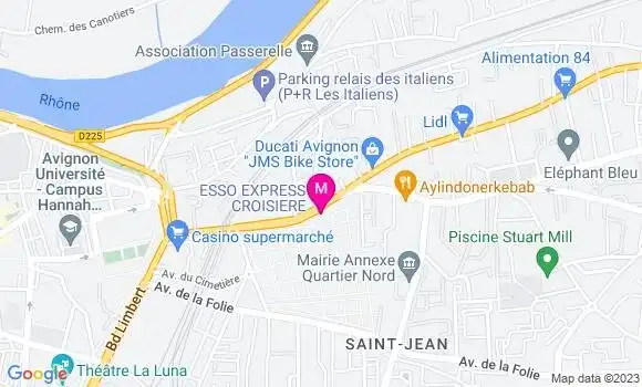 Localisation Esso Express