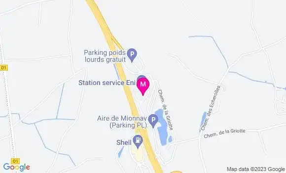 Localisation Eni Mionnay