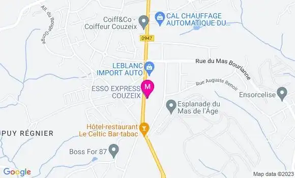 Localisation Esso Express