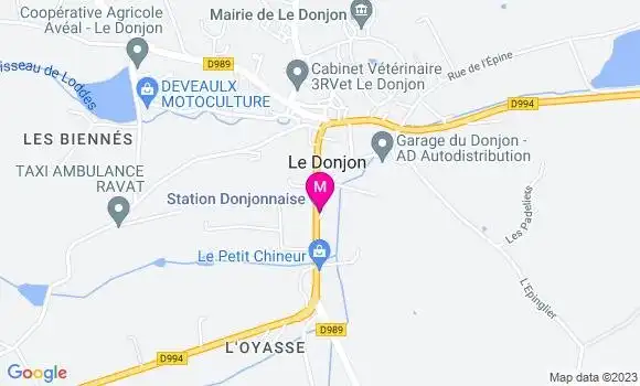 Localisation Station Donjonnaise