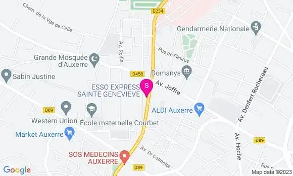 Localisation Esso Express