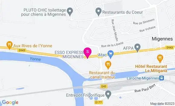 Localisation Esso Express