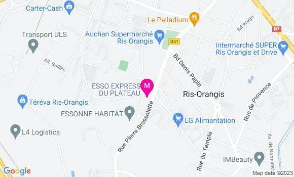 Localisation Esso Express