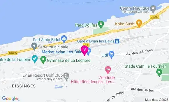 Localisation Carrefour Market