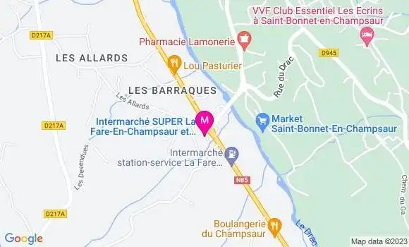Localisation Intermarché Station la Fare en Champsaur
