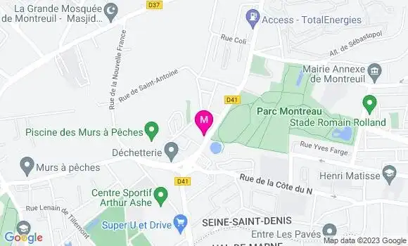Localisation Relais Montreuil Sueur