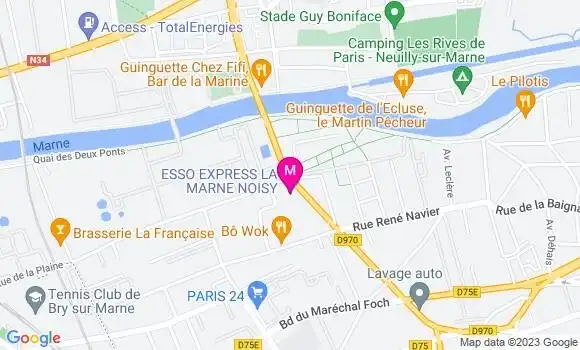 Localisation Esso Express