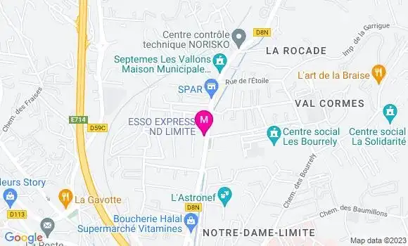 Localisation Esso Express