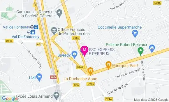 Localisation Esso Express