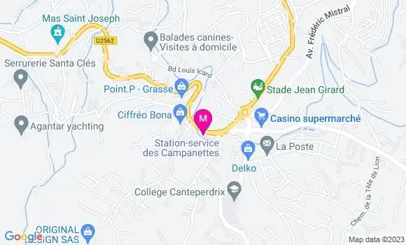 Localisation Station des Campanettes
