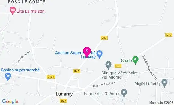 Localisation Auchan Supermarché