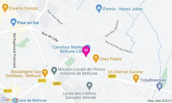 Localisation Carrefour Market